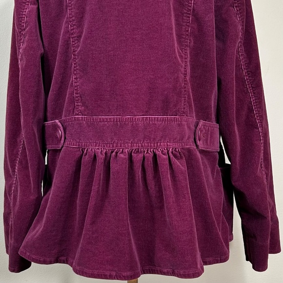Sonoma Corduroy Fitted Violet Purple Burgundy Blazer Jacket Size 1X - Picture 8 of 14